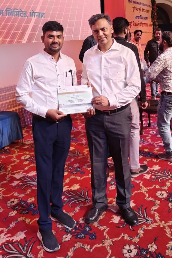 Honored by Energy Secretary of MP