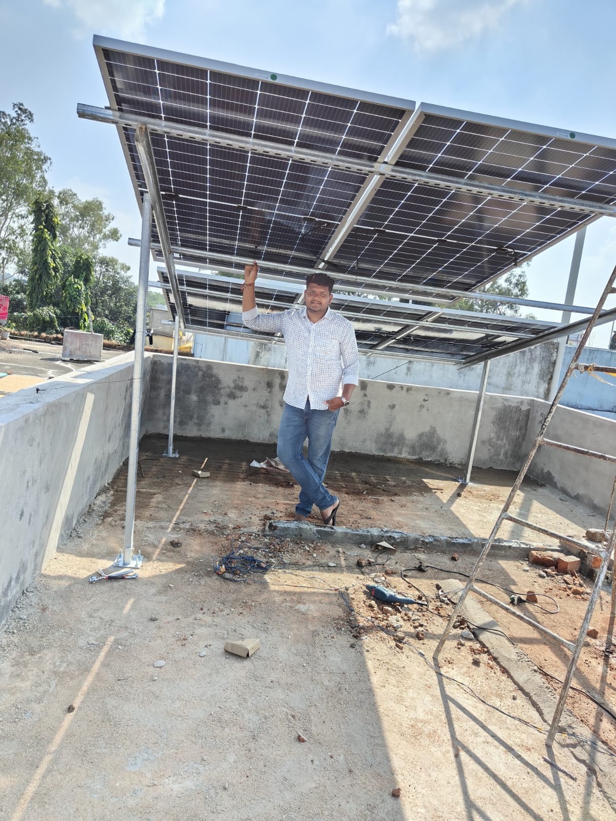 Solar installation inspection in Seoni